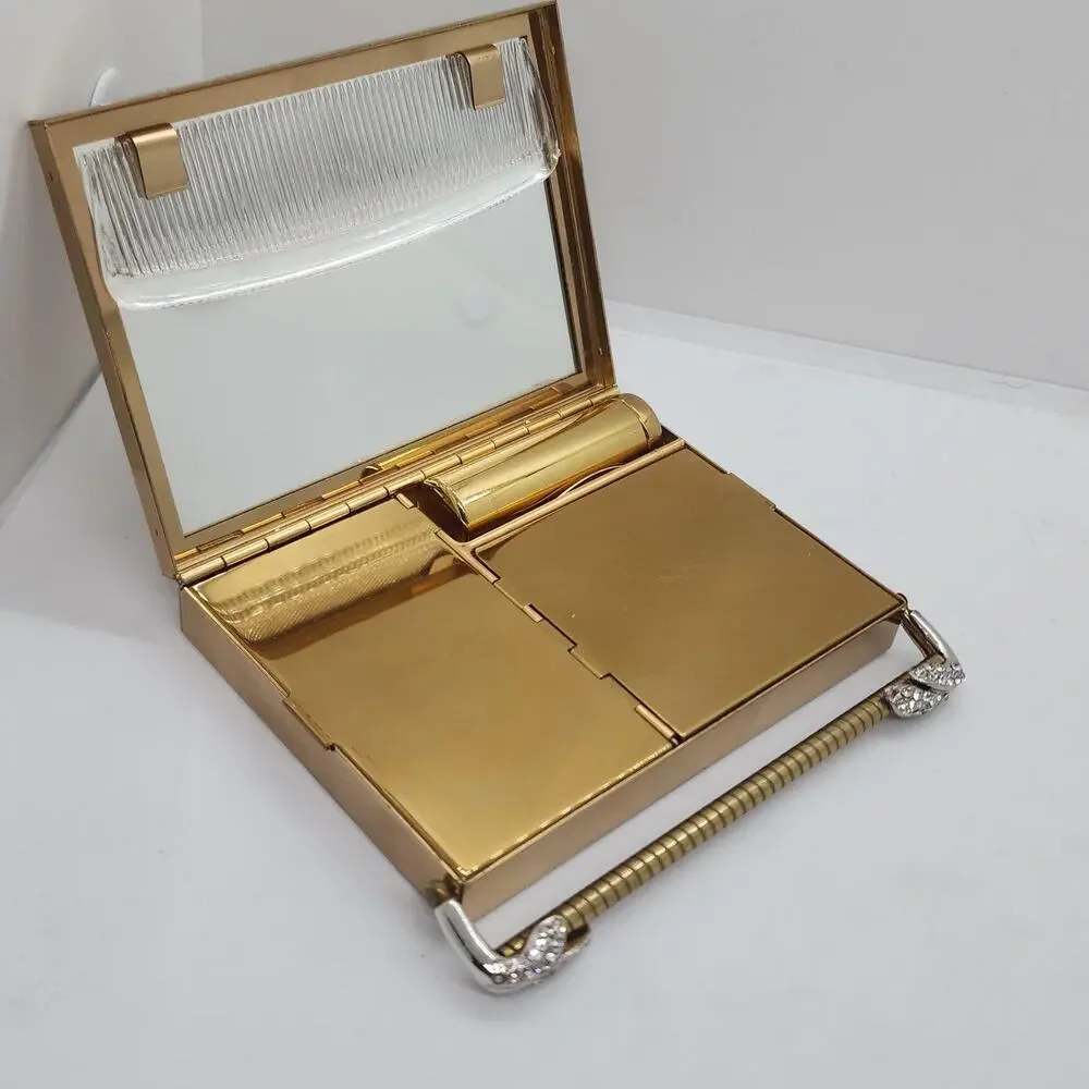Vintage Volupte Swinglok Sophisticase Caryall Compact 1940-1050s Vanity Purse
